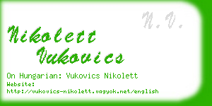 nikolett vukovics business card